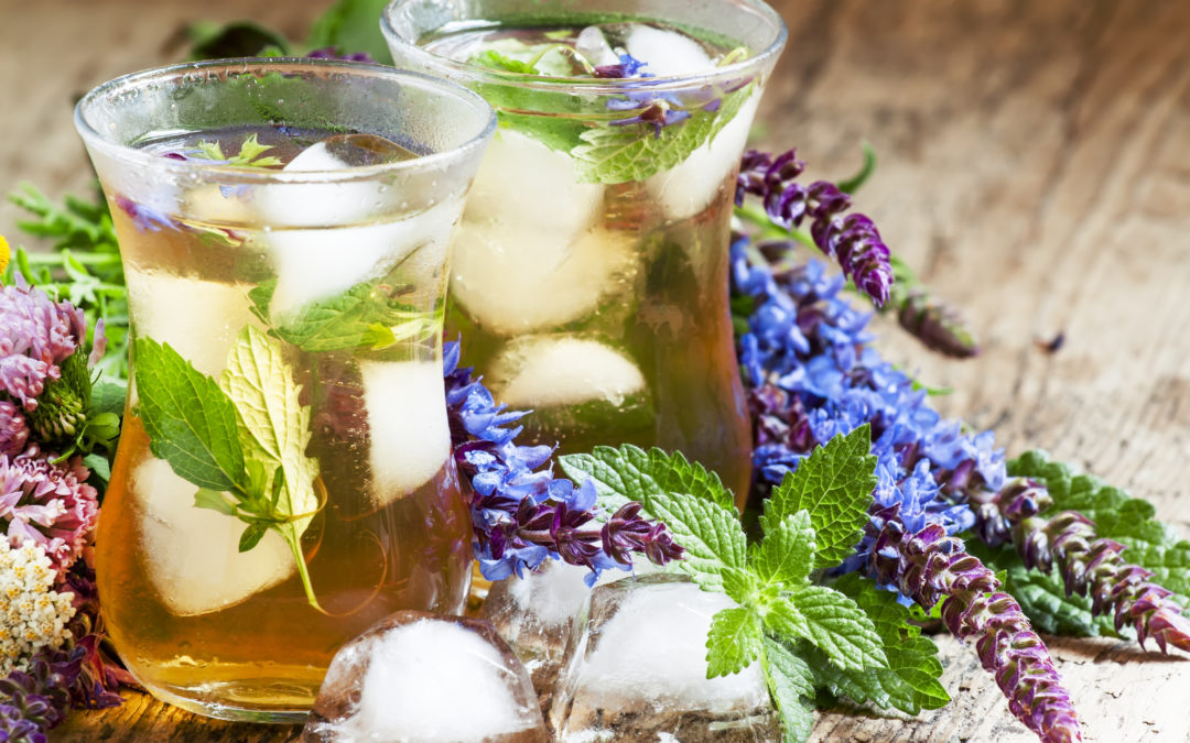 Ginger-Lavender Iced Tea with Mint & Maple